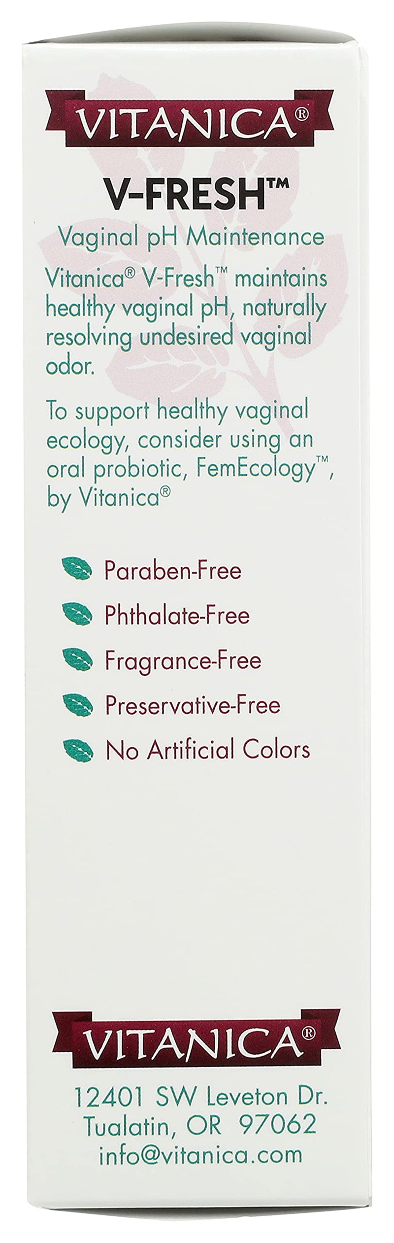 [Australia] - Vitanica, V-Fresh, Vaginal pH Support, 6 Suppositories 