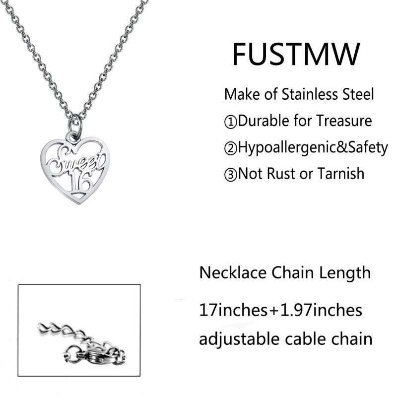 [Australia] - FUSTMW Sweet 16 Keychains 16th Birthday Gift Sixteen Jewelry All Roads Lead Home No Matter Where You Roam sweet 16 necklace 