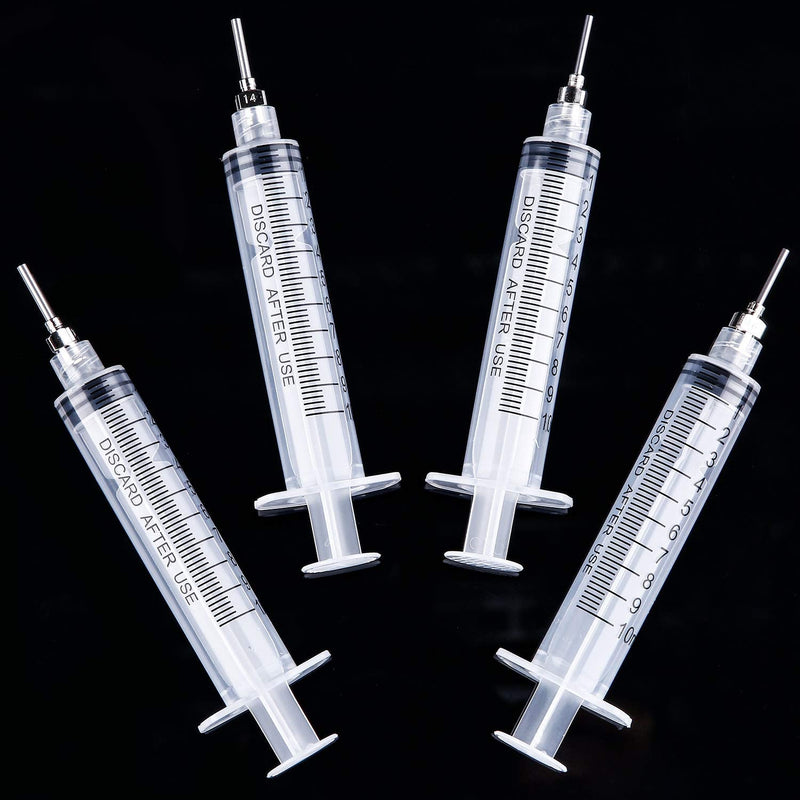 [Australia] - 20 Pack Syringe Luer Lock, Syringe Without Needle, Plastic Curved Syringes for Epoxy Resin, Craft, Scientific Labs, Feeding Pets Animals, Oil or Glue Applicator (10 ML) 