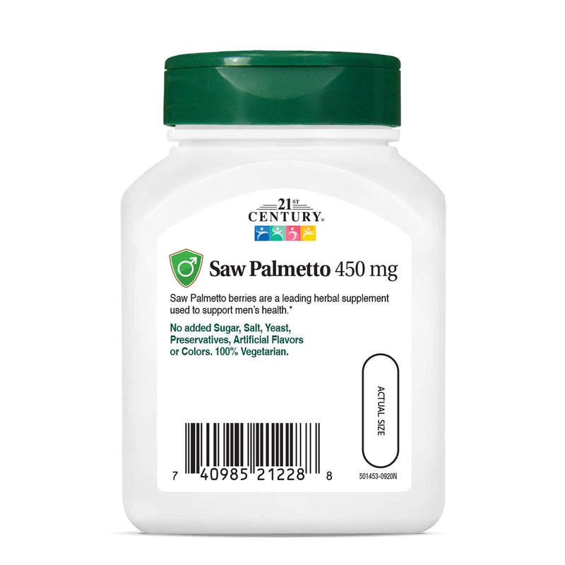 [Australia] - 21st Century Saw Palmetto 450mg Veg Capsules, 60 Count 60 Count (Pack of 1) 