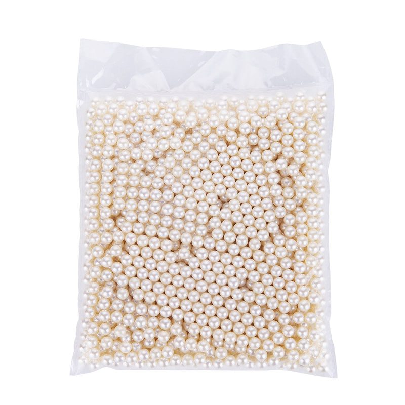 [Australia] - Makeup Beads for Brushes, Art Faux Pearls, HBlife 1100-Piece Round Pearl Beads to Hold Makeup Brush, Lipstick, Mascara, Eyeliner, 8mm (Beige) Beige 