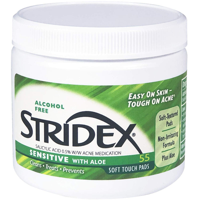 [Australia] - Stridex Medicated Pads, Sensitive, 55 Count 55 Count (Pack of 1) 