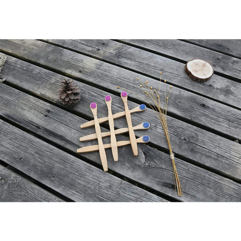 [Australia] - Healifty 4PCS Bamboo Tongue Brushes Wooden Tongue Cleaner Scraper Scrubber Odor Bad Breath Eliminator Tool for Adult Kid 