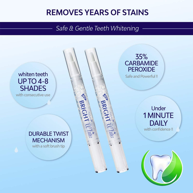 [Australia] - AsaVea Teeth Whitening Pen, More Than 20 Uses, Effective, Painless, No Sensitivity, Travel Friendly, Easy to Use, Beautiful White Smile, Natural Mint Flavor 