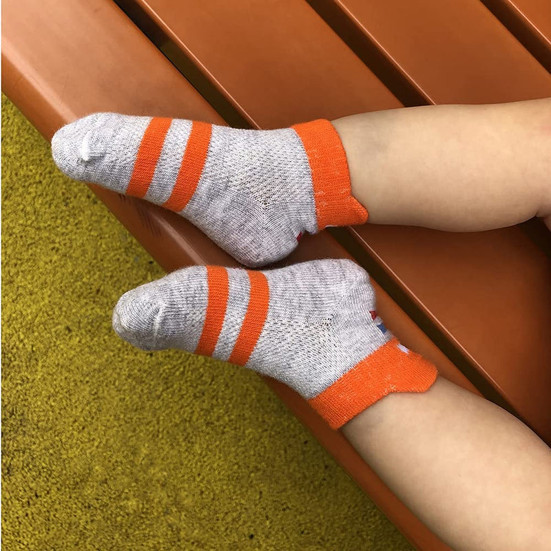 [Australia] - Newborn Socks 5 Pairs Non-Slip Ankle Baby Socks for Infant Toddler Unisex Baby A 0-12 Months 