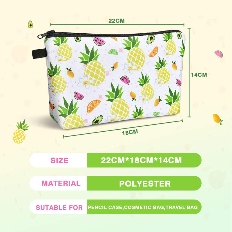 [Australia] - Cosmetic Bag for Girls - Pineapple Makeup Bag Water-resistant Vanity Toiletry Bag Pouch Beauty Cosmetic Travel Organizer Gift Gadget Pencil Case 