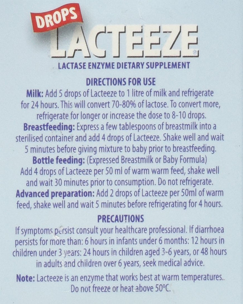 [Australia] - Lacteeze Drops 7 ml Liquid Enzyme 