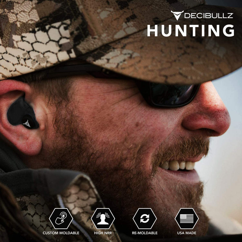 [Australia] - Decibullz Custom Molded Earplugs Pro Pack (Black,) 