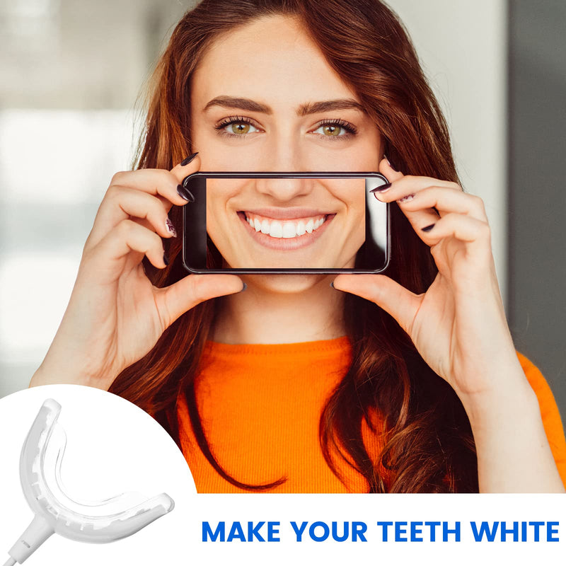 [Australia] - Healifty Teeth Whitening Kit Teeth Whitening Enhancer LED Light Teeth Whitening Accelerator Light Mouth Tray Equipment Whiten Teeth Faster 