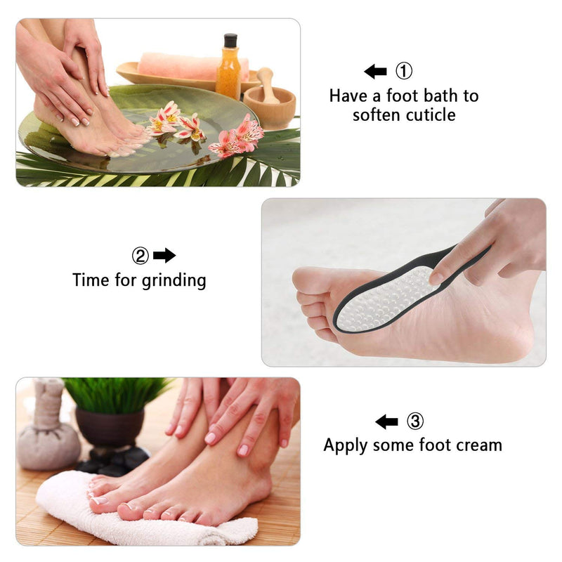 [Australia] - Foot File, Callus Remover Surgical Steel Dual-Sided Foot Rasp Pedicure for Feet Care Hard Skin Remove 