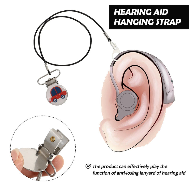 [Australia] - Clip Anti- Lost Lanyard Keepers Single Ear BTE Hearing Aids Holder Straps Protector Retaining Clips with Hanging Rope for Adults Seniors Kids Style 1 As Shown 1 