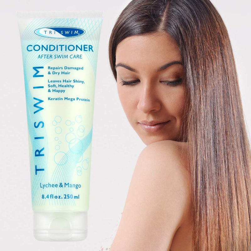 [Australia] - TRISWIM Moisturizing Hair Regenerating Conditioner For Swimmers Lychee Mango (250ml) 