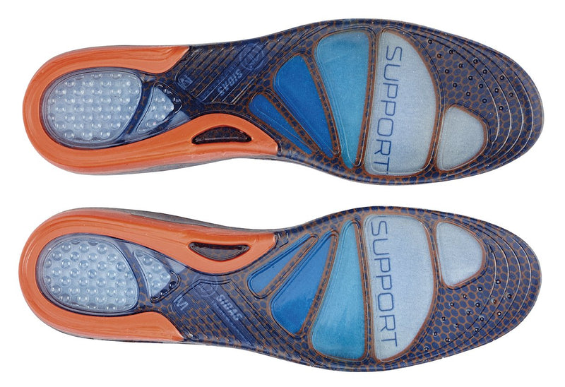 [Australia] - Sidas Joint Support Gel Cushioning Insole, unisex, Cushioning Gel Support, Blue/Orange S : 37-38 Blue / Orange 