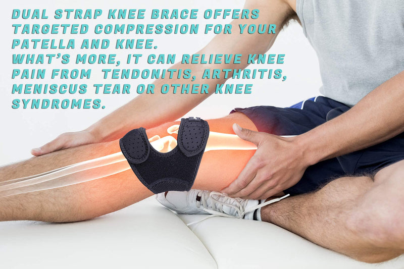 [Australia] - Thx4COPPER Compression Dual Adjustable Patella Knee Brace for Pain Relief,Knee Strap Support for Running, Jumper, Gym Exercise, Tendonitis, Arthritis, Injury Recovery, Joints and Muscles Small/Medium 