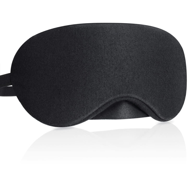 [Australia] - Cotton Sleep Mask, Eye Mask, Gritin Light-Blackout Sleeping Mask - (2023 Newest Nose Fitting Shade Design) Ultra Soft & Comfortable Eye Blinder with Adjustable Strip and Ear Plug for Men,Women,Kids Black 