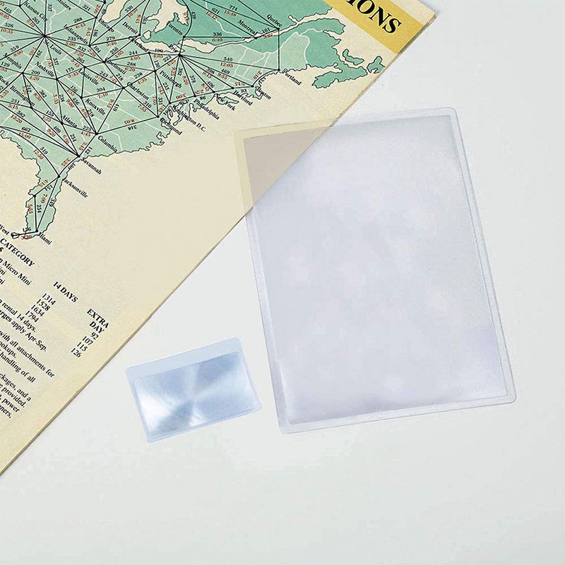 [Australia] - MagDepo 2X Large Rigid Acrylic Page Magnifying Sheet Reading Aid Solar Oven/DIY Projection with 1 Bonus Card Magnifier Fresnel Lens for Elderly Low Vision 
