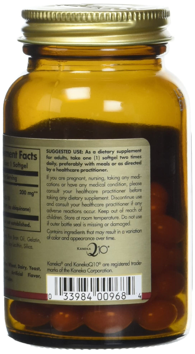 [Australia] - Solgar Megasorb CoQ-10 200 mg, 60 Softgels - Supports Heart & Brain Function - Coenzyme Q10 Supplement - Enhanced Absorption - Gluten Free, Dairy Free - 60 Servings 