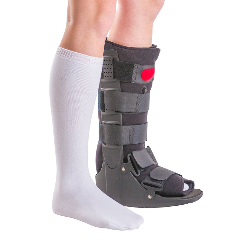 [Australia] - BraceAbility Replacement Sock Liner for Orthopedic Walking Boots | Medical Tube Socks to Wear Under Air Cam Walkers and Fracture Boot Casts (High-Top (Pack of 2)) High-Top (Pack of 2) 