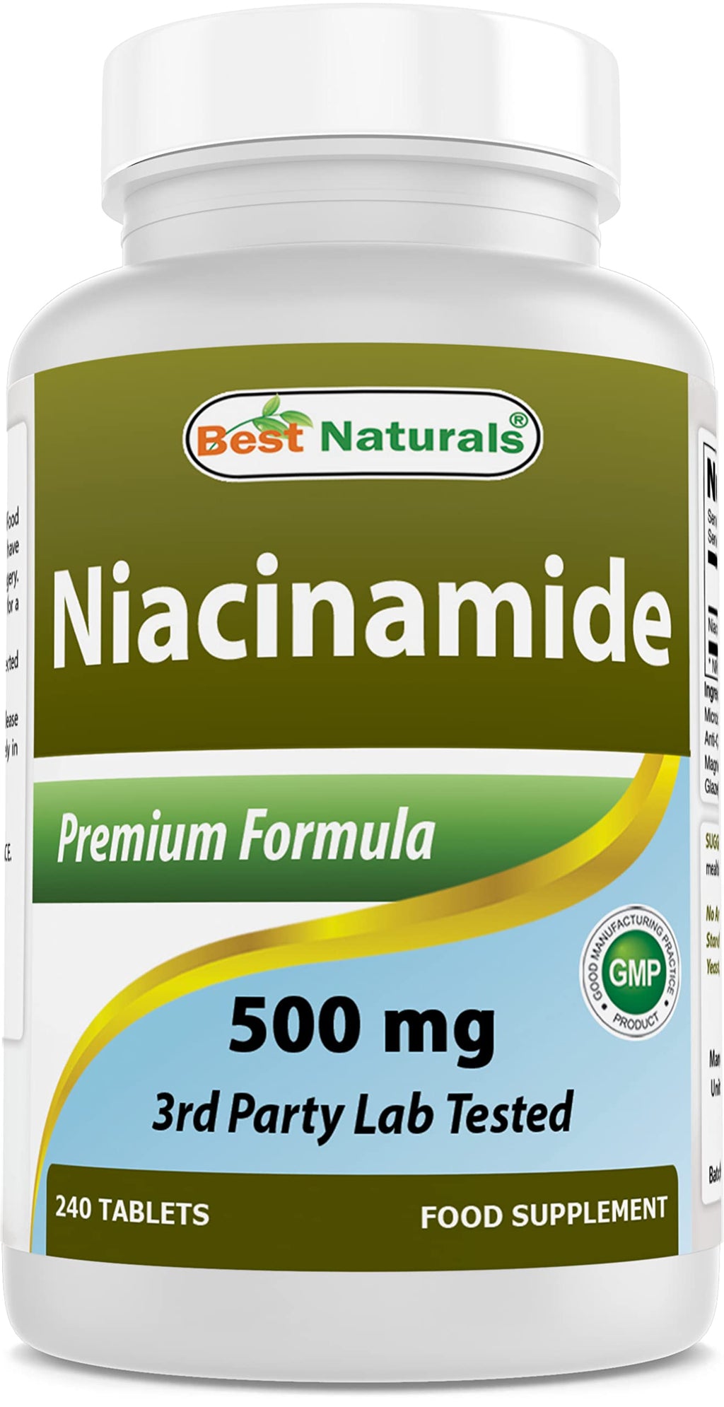 [Australia] - Best Naturals Niacinamide 500mg 240 Tablets (Suitable for Vegetarian) - Non-Flushing Form of Niacin (Vitamin B3)� (240 Count (Pack of 1)) 240 Count (Pack of 1) 