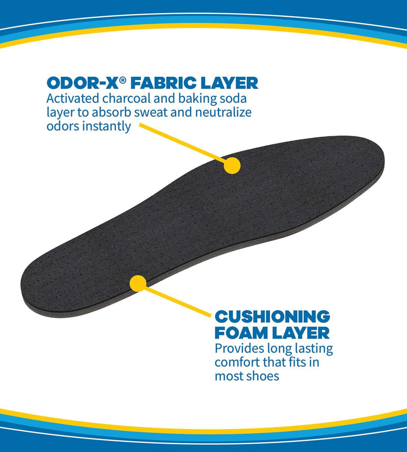[Australia] - Dr. Scholls Scholl's Odor X Odor Fighting Insoles With Activated Charcoal Pair, 1 Pair (Pack of 4) 