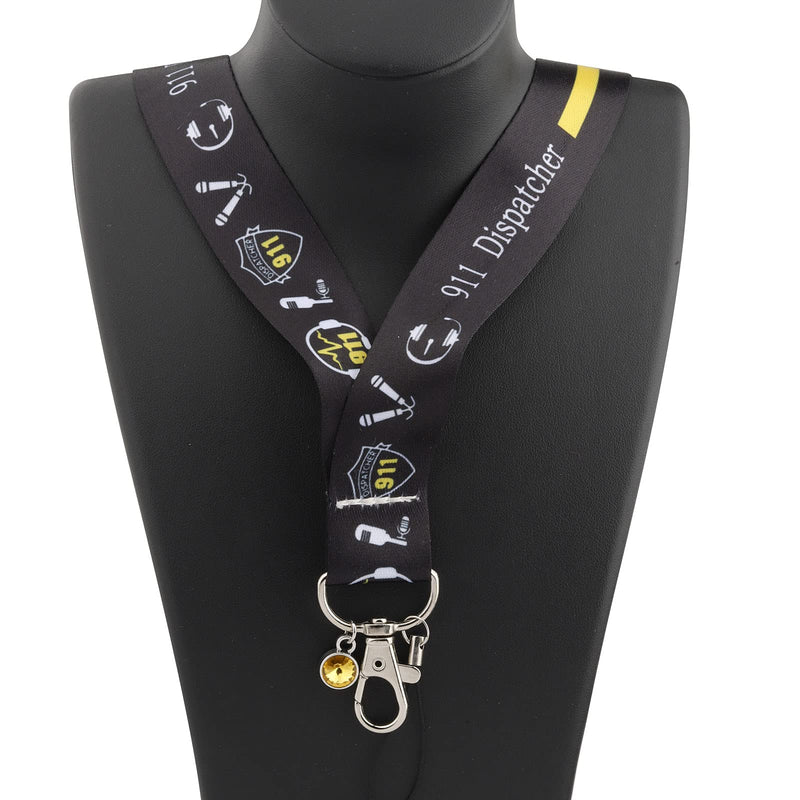 [Australia] - KEYCHIN Dispatcher Gift 911 Operator Gift EMT Medical Alerts Jewelry 911 Dispatcher Office Lanyard Emergency Dispatcher Yellow Line Phone Lanyard 911 Dispatcher -lanyard 