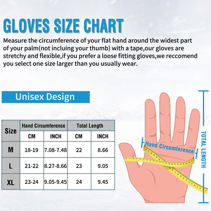 [Australia] - COOYOO Winter Gloves for Women and Men 2 Pairs,Touchscreen Gloves,Running Gloves Medium B-2 Pairs(black) 