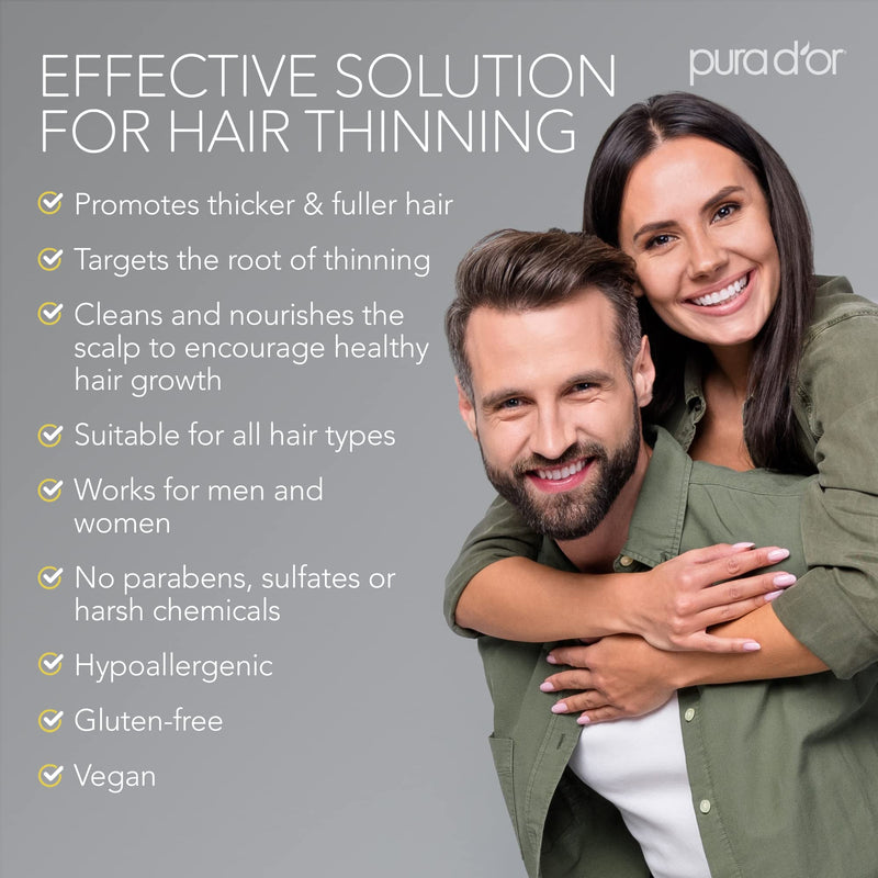 [Australia] - PURA D'OR Original Gold Label Anti-Thinning Biotin Shampoo (16oz) Argan Oil, Nettle Extract, Saw Palmetto, 17+ Herbal DHT Blockers, No Sulfates, Natural Preservatives, Men & Women (Packaging may vary) 