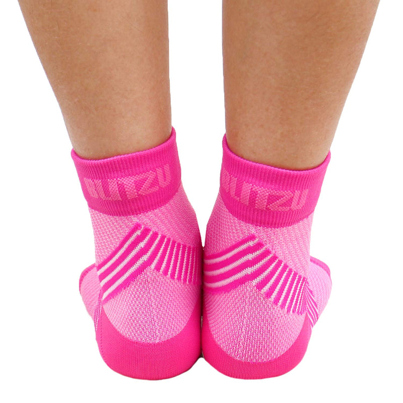 [Australia] - Foot Compression Socks Feet Pain Relief Work Accessories for Women Compression Socks Open Toe Soothe Socks for Neuropathy Compressa Socks Restless Legs Syndrome Relief Socks Pink L-XL Large/X-Large (1 Pair) 