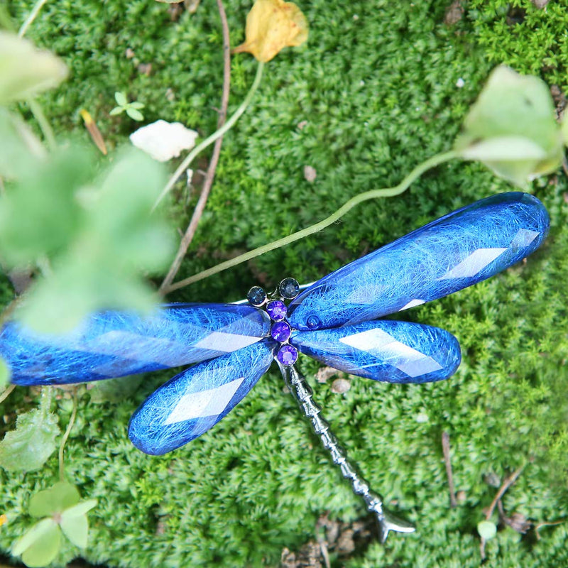 [Australia] - Set of 5 Multicolor Dragonfly Brooch Pin, Alloy Flying Insect Crystal Rhinestones Brooches Set for Mother's Day/Birthday 