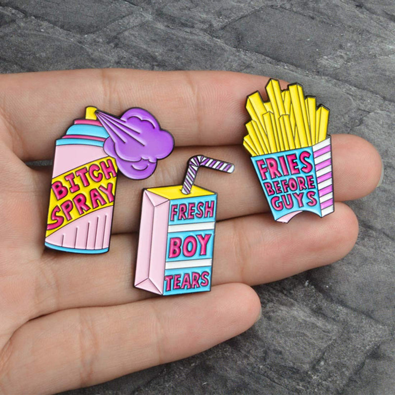 [Australia] - Cute Creative Enamel Pins Brooch Set, 5 pcs Colorful Lovely Pins Badges for Women Girls Boys Clothes Backpacks Decor … 