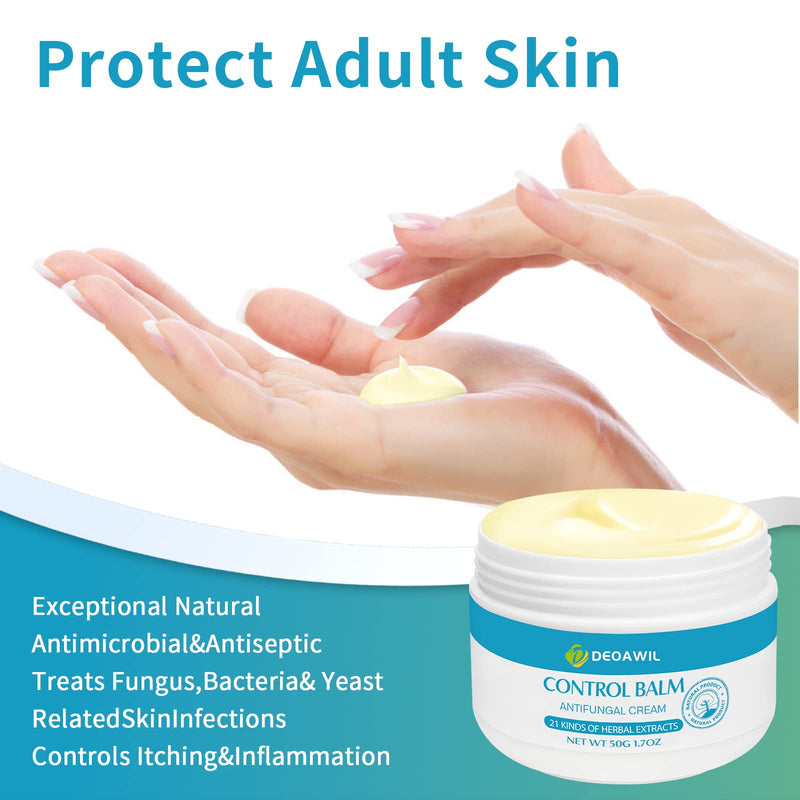 [Australia] - Antifungal Cream, Anti Fungal Skin Cream, Advanced Herbal Anti-Itch Balm for Eczema, Jock Itch, Ringworm, Athletes Foot, Dry Skin, and Nail Fungal Infections - 50g 