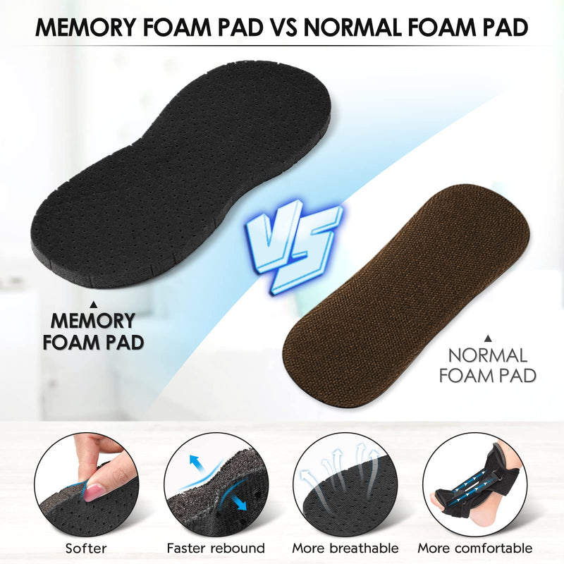 [Australia] - Plantar Fasciitis Night Splint: 2 Packs 2022 Upgraded Plantar Fasciitis Brace with Soft Memory Foam Pad | Ankle Brace for Plantar Fasciitis Relief Achilles Tendonitis Relief Foot Drop Heel Arch Pain Support for Women Men 