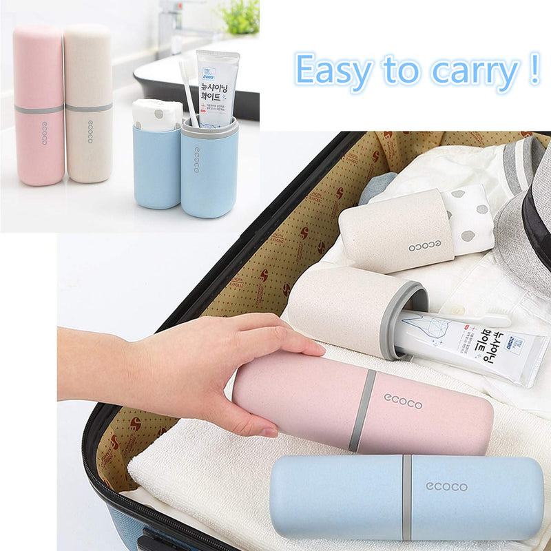 [Australia] - Meiyijia Travel Toothbrush Holder, Toothpaste Holder, Portable, Dustproof, Antibacterial, Toothbrush Case for Travel, Family, Camping, School Grey/1 
