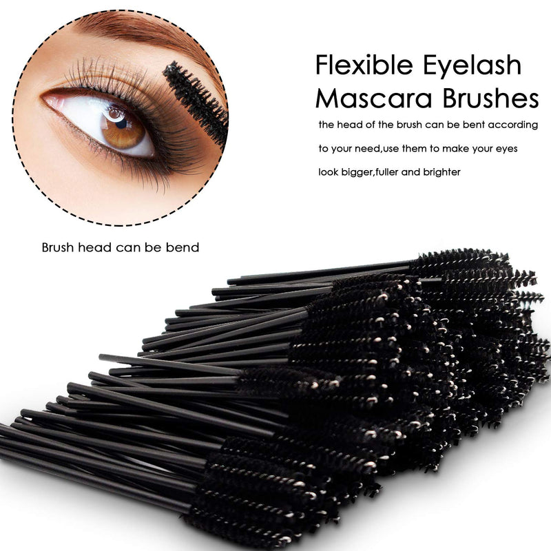 [Australia] - 300 Pcs Disposable Mascara Wand Eyelash Brush for EyeLash Extension Supplies black 