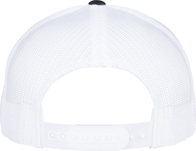 [Australia] - Flex fit (FLEYK) 5-Panel Retro Trucker 2-Tone Cap Kape, Unisex, 5-Panel Retro Trucker 2-Tone Cap One Size blk/wht 
