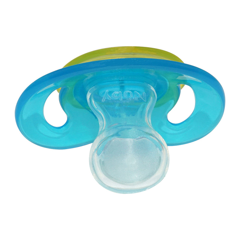 [Australia] - 2Pcs Set of Silicone Orthodontic Dummies with Soft nubs for Newborn Babies BPA-Free and Non-Toxic Suitable for Babies 6-36 Months (Blue) Blue 
