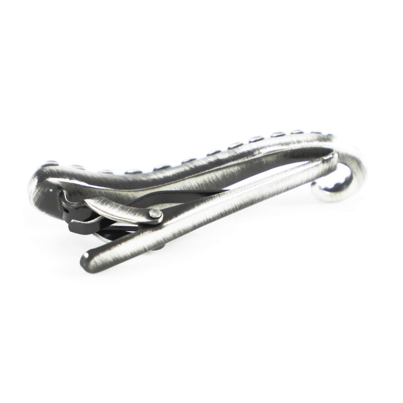 [Australia] - MENDEPOT Octopus Limb Tie Bar Burnished Silver Tone Octopus Limb Tie Clip in Box 