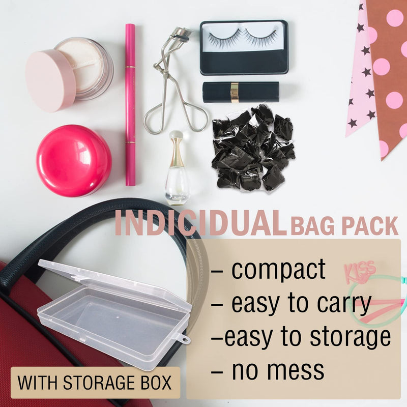 [Australia] - Bun Nets, Invisible Hair Bun Nets 50Pcs Black Bun Nets for Ballet Child Edge Mesh Hair Bun Accessories with 50Pcs Bobby Bun Pins for Dancers Catering Women Child Ballet (Storage Box) Black (50Pcs) 