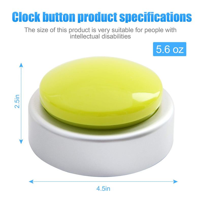 [Australia] - Extra Large Button Talking Alarm Clock with Volume Control - Speaks The Time, Date and Day - Perfect for The Blind, Elderly or Visually Impaired - Includes Batteries (Yellow and Silver) Yellow and Silver 
