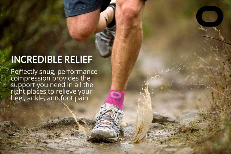 [Australia] - Plantar Fasciitis Socks with Arch Support for Men & Women - Best Ankle Compression Socks for Foot and Heel Pain Relief - Better Than Night Splint Brace, Orthotics, Inserts, Insoles L/XL (6-7.5 Men / 7-8.5 Women) Pink 