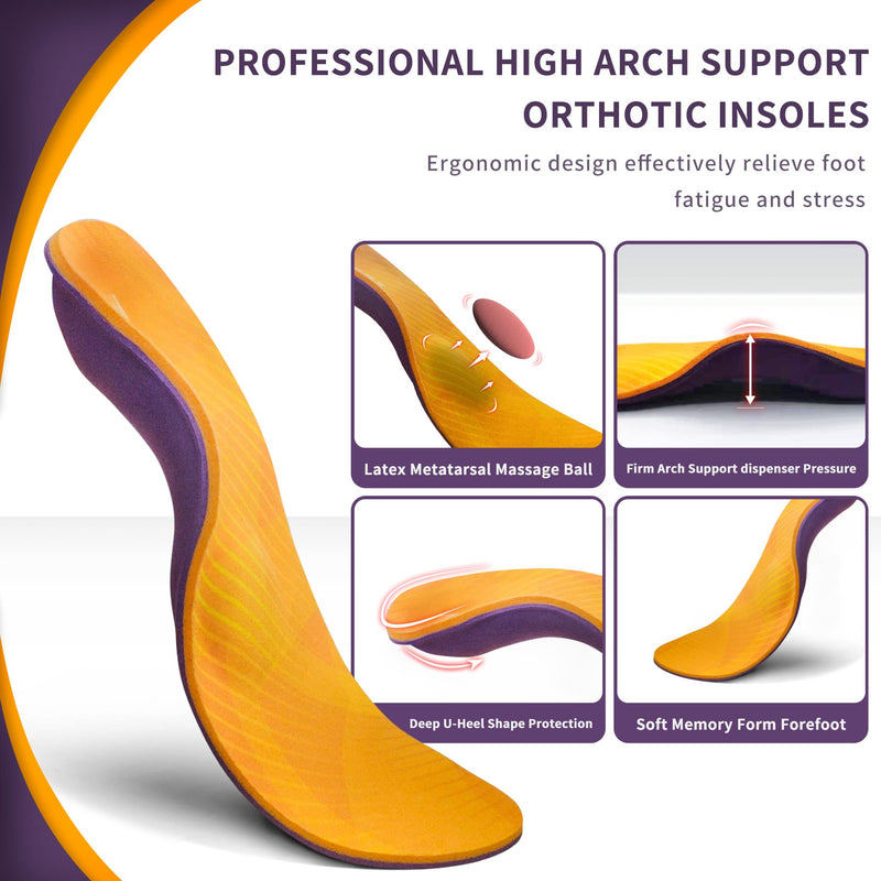 [Australia] - Orthotic Insoles, DynWalker Achilles Tendonitis Support Shoe Insoles, Plantar Fasciitis, Foot Arch Support, Flat Feet, Overpronation, S S: ( Women 6.5 -7 ) 