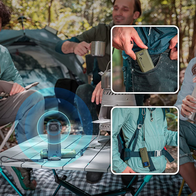 [Australia] - FLEXTAILGEAR Mosquito Repellent with 9600mAh Rechargeable Battery for Outdoors,Camping,Backpacker (No Mosquito Repellent Pads) Green 