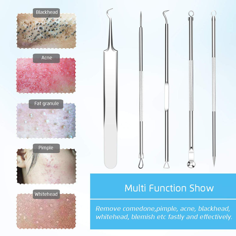 [Australia] - Premium Blackhead Remover, Comedone Blemish Acne Extractor,Popping Pimple Popper Whitehead Removal, Precision Tweezers, Zit Removing, Milia Remove 