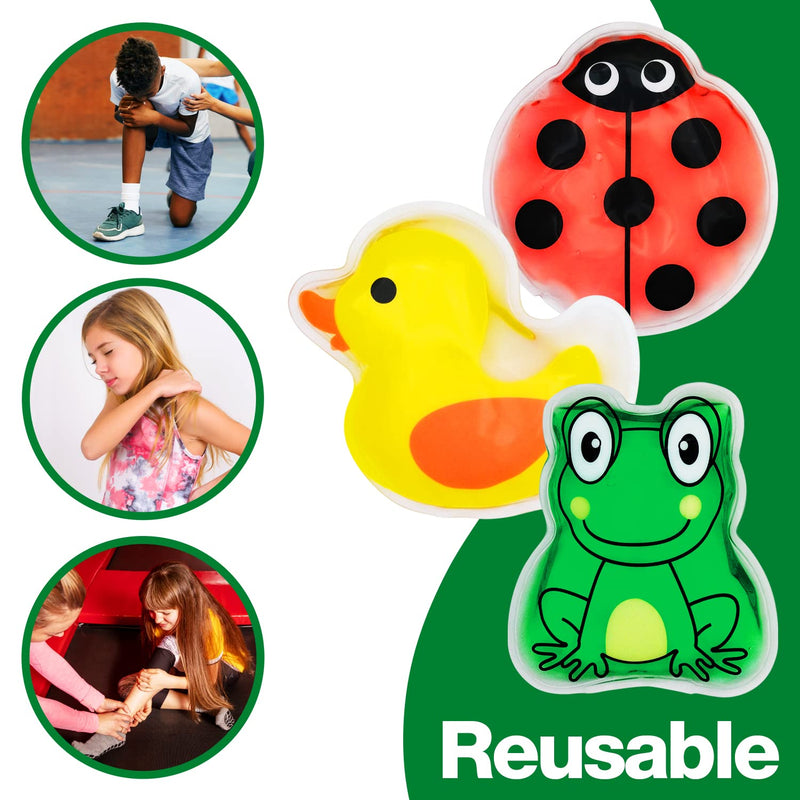 [Australia] - Safety First Aid Group HypaGel Kids Gel Reusable Ice Packs (Hot or Cold) - Pack of 3 for Bumps Bruises Muscle Pains 