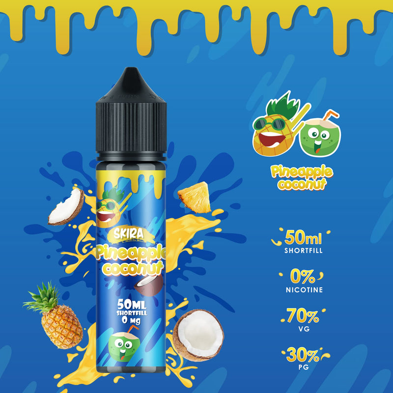 [Australia] - SKIRA Vape Liquid No Nicotine, 3 * 50ml Shortfill Vape Juice 0mg,70VG/30PG E Liquid, Mixed Fruit Flavour Vape Liquid 