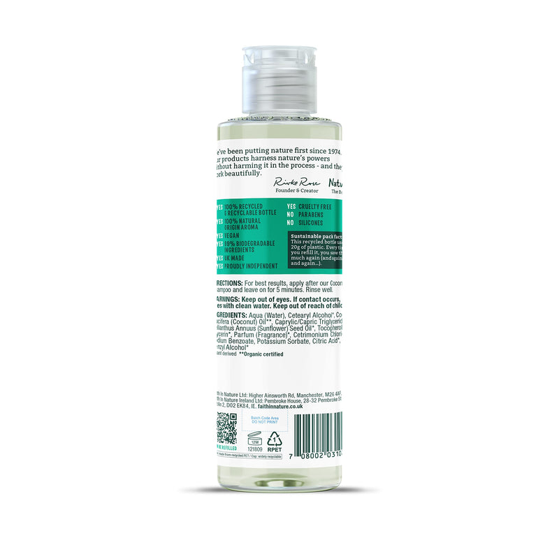 [Australia] - Faith In Nature 300 ml Natural Coconut Conditioner, Hydrating, Vegan and Cruelty Free, No SLS or Parabens, for Normal to Dry Hair 