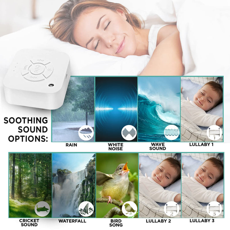 [Australia] - SonTech - White Noise Sound Machine - 10 Natural Soothing Sound Tracks Home, Office, Travel, Baby – Multiple Timer Settings - Battery or Adapter Charging Options 