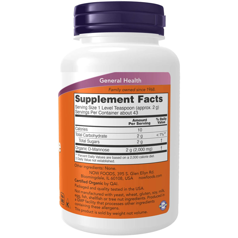 [Australia] - NOW Supplements, D-Mannose Powder, Non-GMO Project Verified, Healthy Urinary Tract*, 3-Ounce 