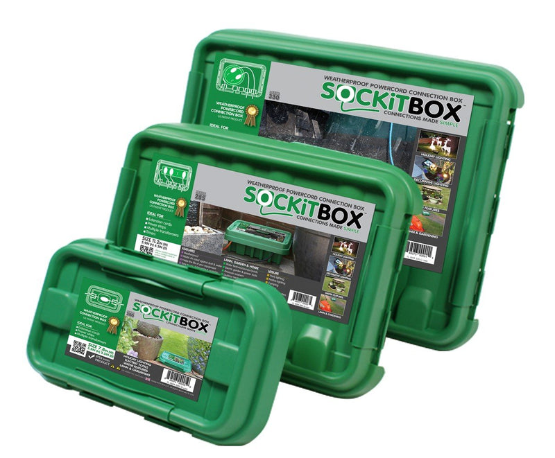 [Australia] - SOCKiTBOX 100533215 Weatherproof Green Medium Box, White 