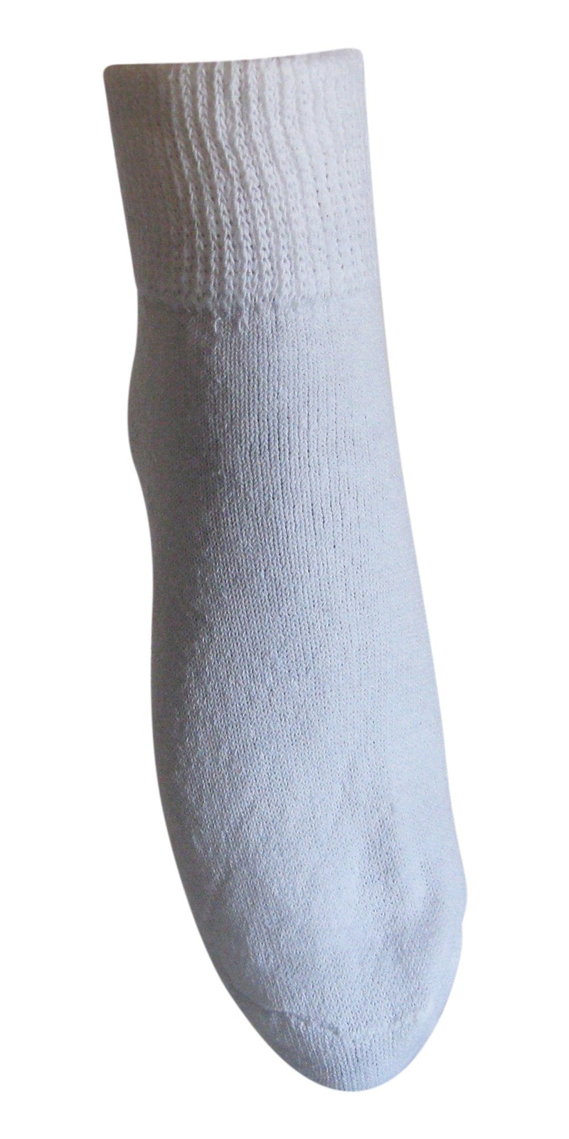 [Australia] - Diabetic Mens Ankle Socks (3 Pack), 10-13, White, Made in The USA (10-13) 